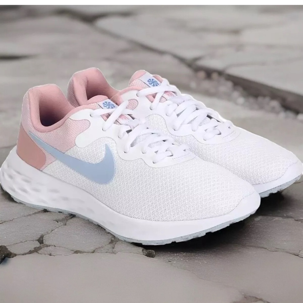 Nike Revolution 6 NN Women Walking Running Shoes Pink/White DC3729-100 Size 10